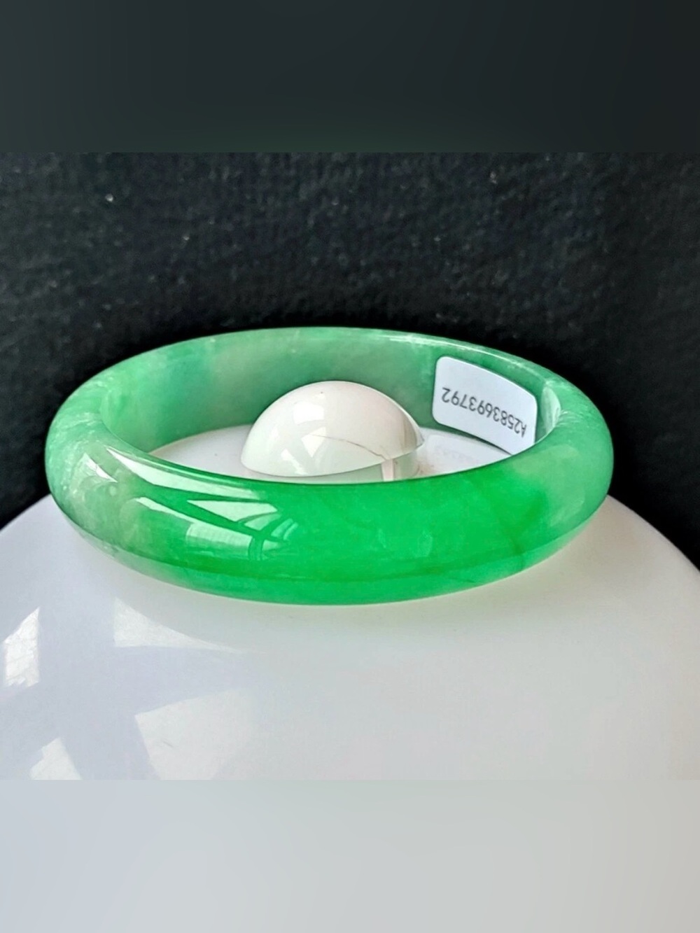 Green Jade Bangle Bracelet - Elegant Women's Jewelry 56mm